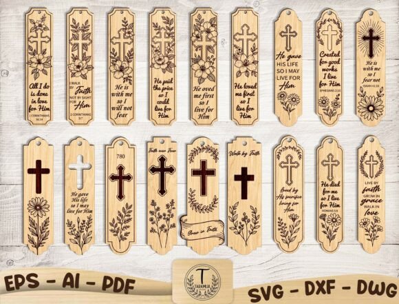 Christian Bookmark SVG Bundle for Modern Web Design