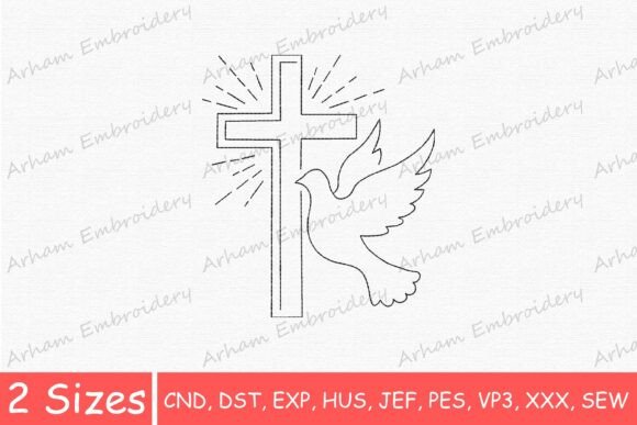 Christian Faith Cross and Dove for Religion Amp