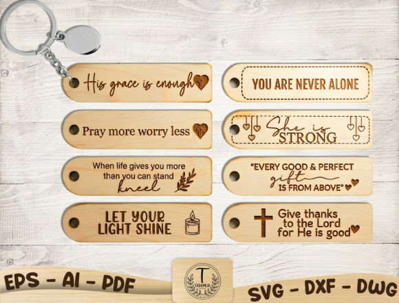 Christian Keychain Laser Cut SVG Bundle