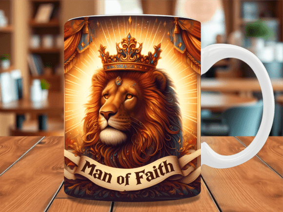 Christian King Lion Man of Faith Mug — Crafts