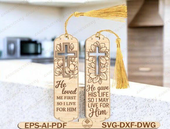 Christian Wooden Bookmark Laser Cut File for Home Decor