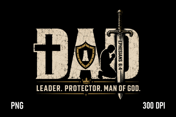 Dad Leader Protector Man of God PNG for Crafts