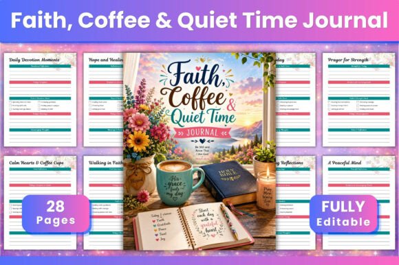 Faith Coffee Quiet Time Journal Kdp Interiors