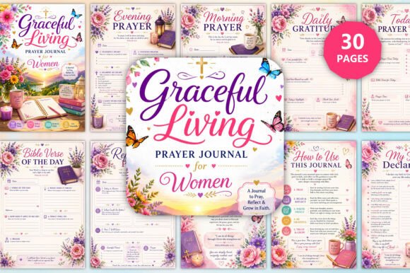 Graceful Living Prayer Journal for Women Kdp Interiors