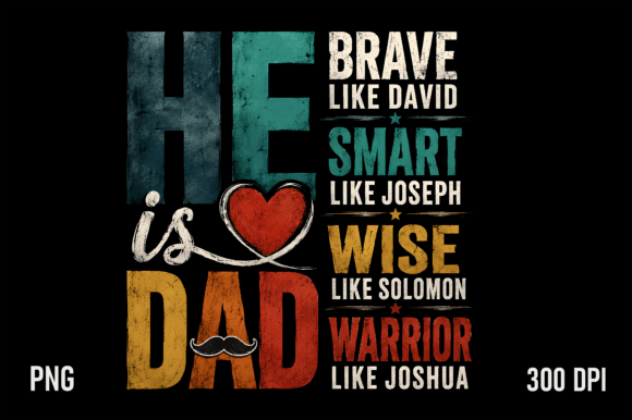 He is Dad Christian Father PNG for Crafts