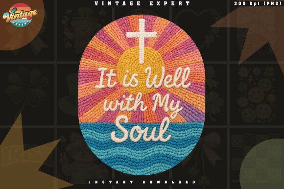 It is Well with My Soul Crochet Yarn PNG