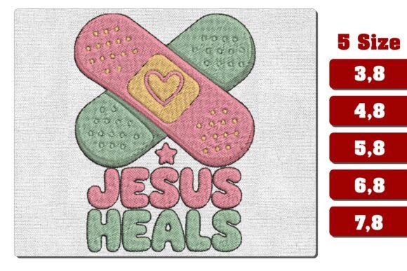 Jesus Heals Bandage Embroidery Design for Thanksgiving