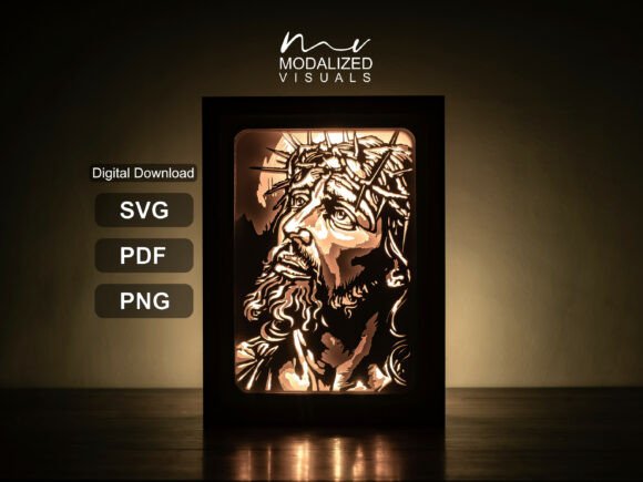 Jesus Nazarene Lightbox Paper Cut for Local Branding