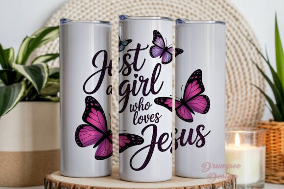 Just a Girl Loves Jesus Tumbler Wrap