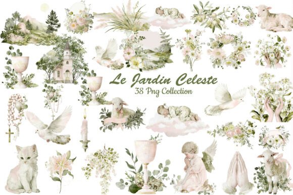 Le Jardin Céleste Christian Prints Illustrations