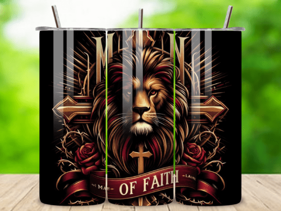 Man of Faith Christian Tumbler Wrap for Tumbler Wraps