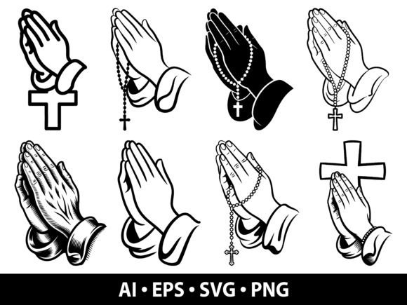 Praying Hands SVG Bundle for Handmade Creators