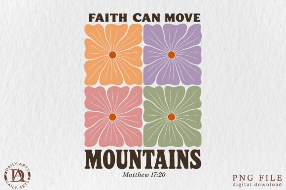 Retro Colorblock Grid Floral Christian P Illustrations