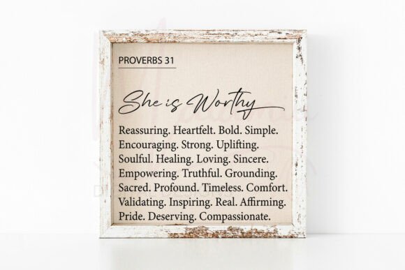 She is Worthy Proverbs 31 SVG for Crafts