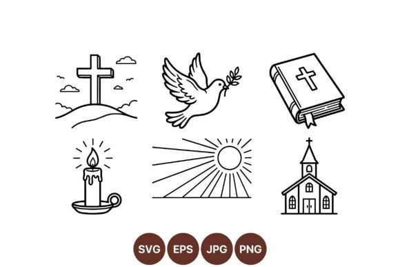 Simple Faith Religious Icons for Branding