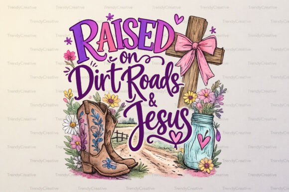 Southern Girl Faith Dirt Road PNG Illustrations