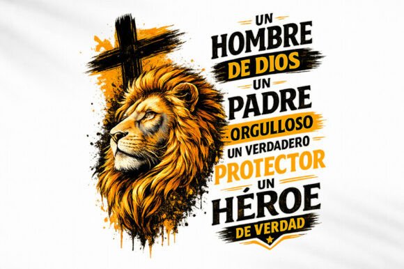 Spanish Lion Dad PNG: A Strong Visual Asset for Branding