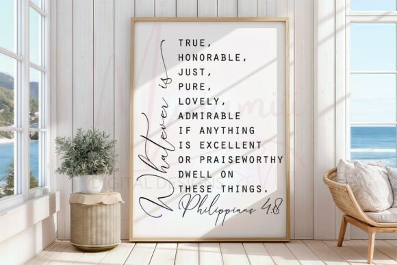 Whatever is True Honest Pure Lovely SVG for Crafts