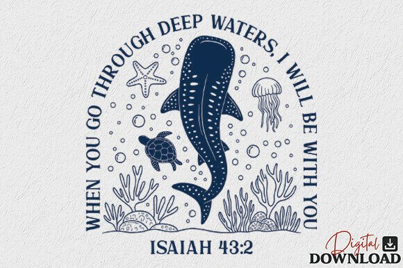 When You Go Through Deep Waters SVG