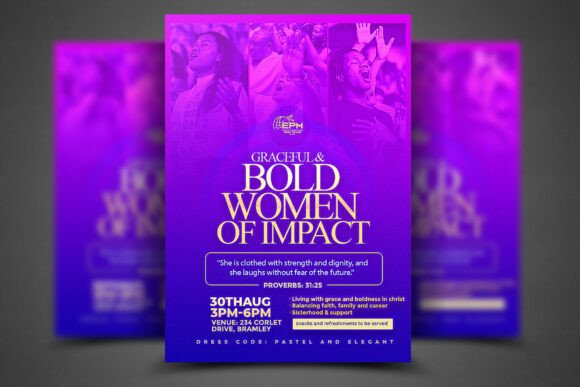 Women Conference Church Flyer Template Graphic Templates